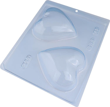 Plain Heart 200G Shell 3-Part Chocolate Mold (BWB) - ViaCheff.com